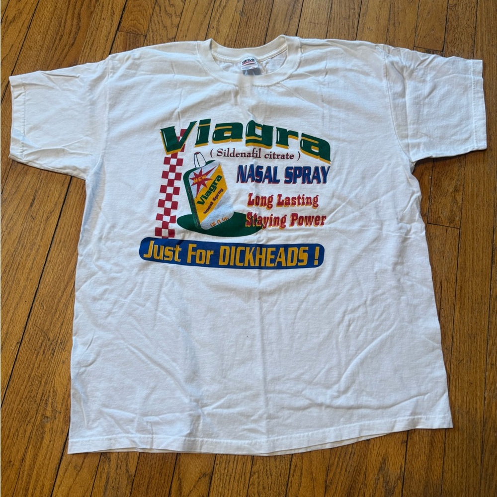 Vintage joke shirt for dick pills